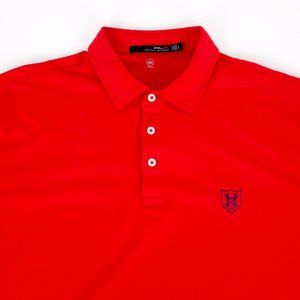 RLX Ralph Lauren Golf Hillwood Country Club HCC Red Polo Shirt LG Large